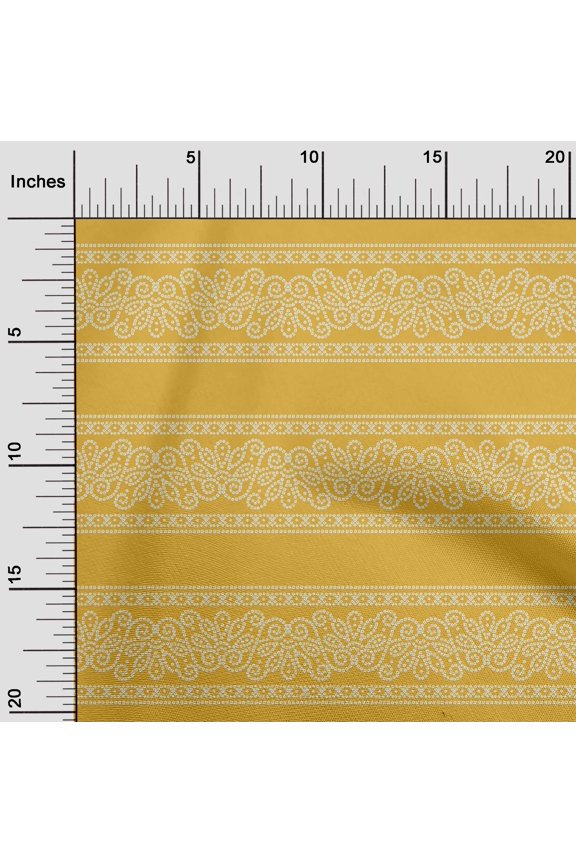 Cotton Silk Yellow Fabric Floral Bandhani Sewing Craft Projects Fabric Prints By Yard 42 Inch Wide