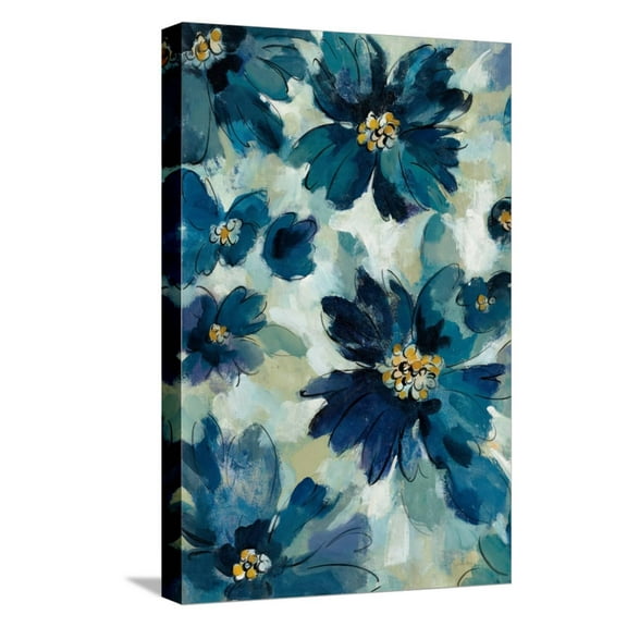 Art.com Inky Floral I Stretched Canvas Print Wall Art by Silvia Vassileva, 12" x 18"