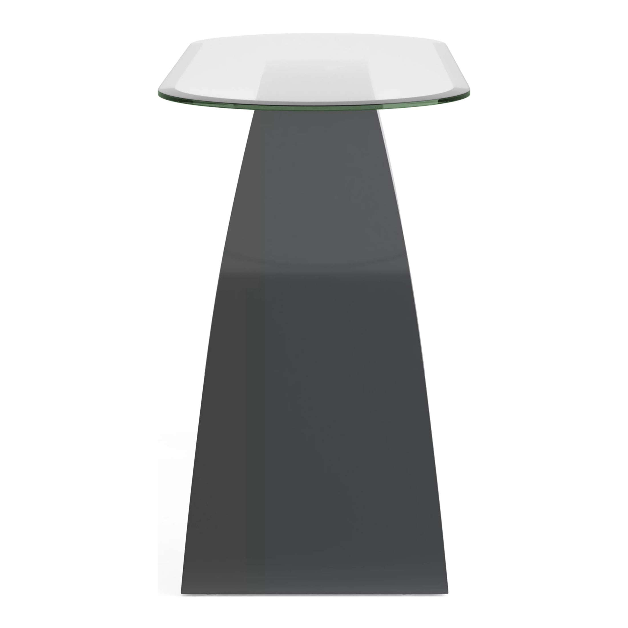 Furniture of America Maore Glass Top Console Table, Gray