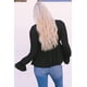thumbnail image 1 of ABPHQTO Top tipo babydoll con escote en V y volantes plisado negro para mujer, 1 of 5