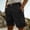 Black, variant on Mens Mid Rise Cotton-Linen Blend Urban Shorts, Flexible Waist Adjustment, Thin Lightweight Weave for Effortless Dressing Black XL