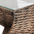 thumbnail image 5 of JONATHAN Y Suraya 14" Coastal Bohemian Handwoven Water Hyacinth Sculptural Twisted End Table with Glass Top and Storage Shelf, Brown, TBL2506B, 5 of 6