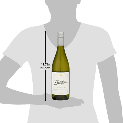 Bonterra Chardonnay California White Wine, 750 ml Glass Bottle, 14% ABV