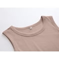 thumbnail image 3 of ANRABESS Womens Tank Tops High Neck Sleeveless Ribbed Racerback Top Slim Fit Basic Summer Shirt L Size, 3 of 9