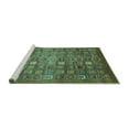 thumbnail image 2 of Ahgly Company Machine Washable Indoor Rectangle Abstract Turquoise Blue Modern Area Rugs, 2' x 3', 2 of 4