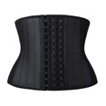 thumbnail image 1 of YIANNA Women's Underbust Latex Sports Girdle Short torso Waist Training corsets Tummy Control Sports Workout Hourglass Body Shaper Black-XL, 1 of 7