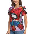 thumbnail image 2 of Spider-Man T-Shirt à Manches Courtes Col en V pour Femmes, 2 of 7