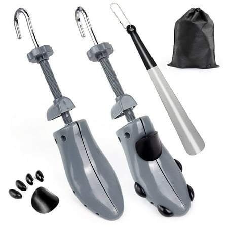 

XILONG Shoe Stretcher Women 4-Way Adjustable Shoe Expander Widener Plastic Shoes Tree Shape for Wide Feet Gray