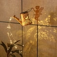 thumbnail image 6 of Solar Watering Can Lights,Waterproof Hollowed-Out Retro Metal Hanging Kettle Flowing Lights String Landscape Chandelier,Garden Stake Decor for Yard Lawn Patio Christmas & Mother's Day Gifts for Women, 6 of 8