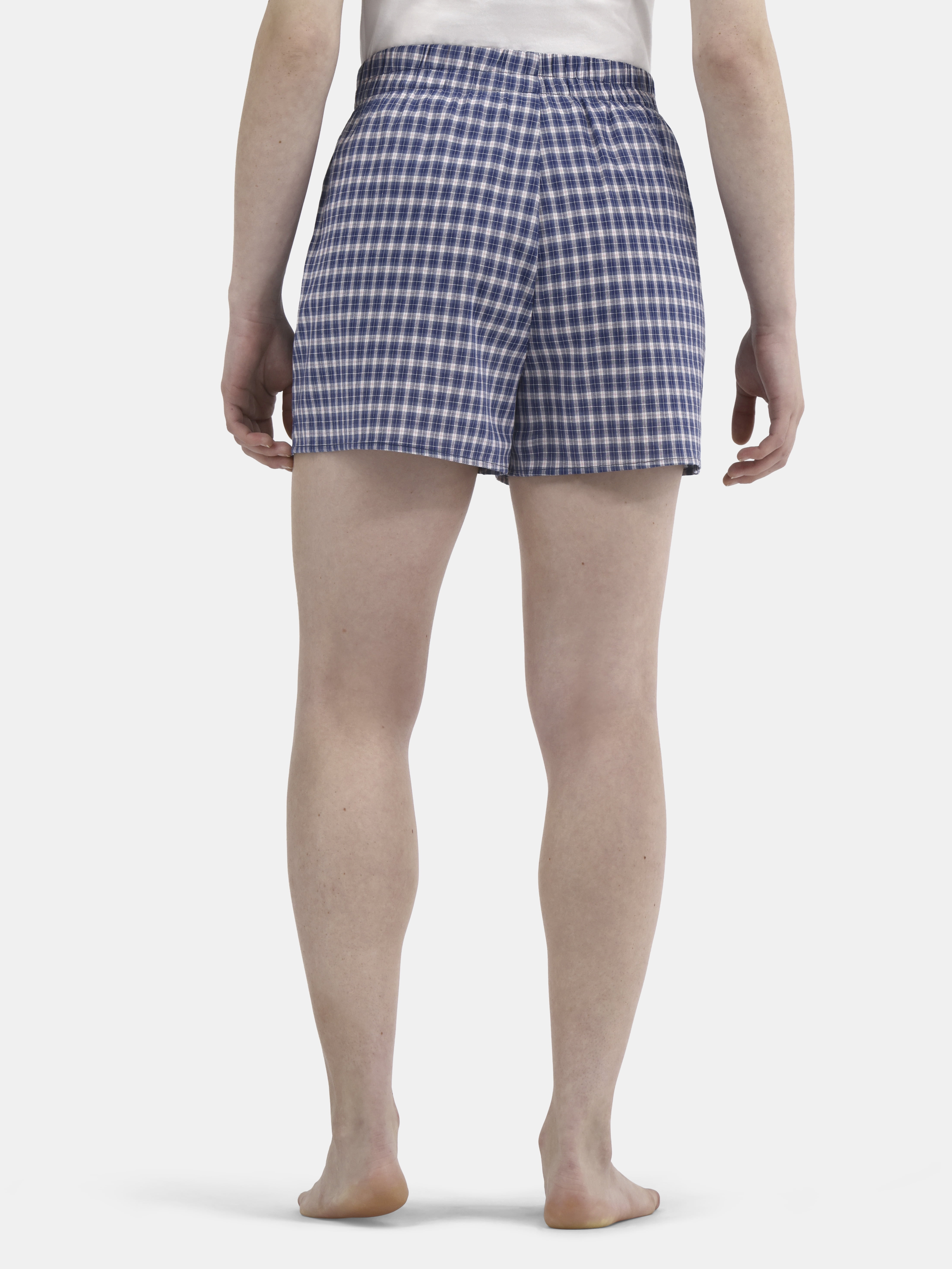 No Boundaries Cotton Boxer Shorts with Rollover Waist, 3'' Inseam, Women's