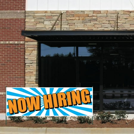 Now Hiring 3 X9 Vinyl Banner With Grommets Walmart Com