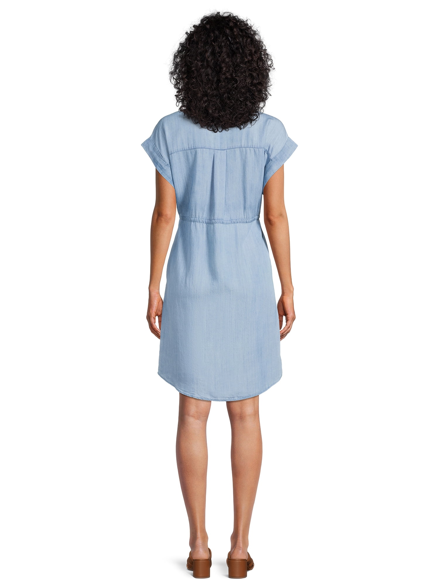 Short sleeve sale chambray dress