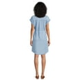 thumbnail image 3 of Time and Tru Women's Short Sleeve Shirt Dress, 3 of 5