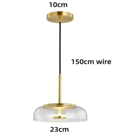 

DJIRUI Modern Glass Pendant Lamps LED Bowl Nordic Lighting Luminaries Hanging Lights Dining Bedroom Decoration Indoor Kitchen Fixture