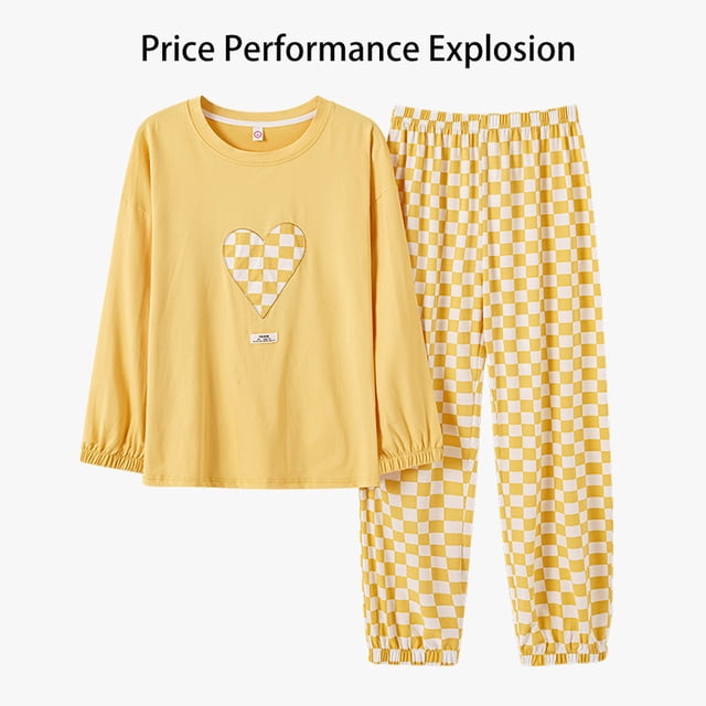 REDHOTYPE Pyjamas Femmes à Manches Longues avec Pantalons Longs Loungewear Doux Pj Set