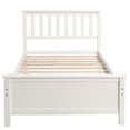 thumbnail image 3 of Gzxs Platform Bed Twin Size Wood Bed Frame, White, 3 of 9