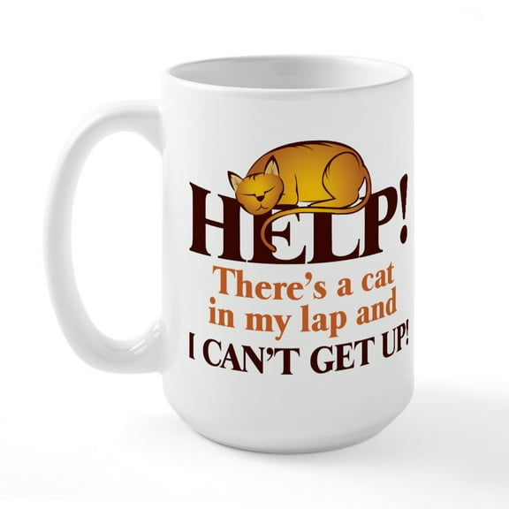 CafePress - Cat Large Mug - 15 oz Ceramic Large White Nolvety Mug