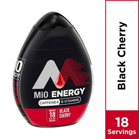 (4 pack) MiO Energy Black Cherry Liquid Water Enhancer, 1.62 fl oz (Best Natural Water Flavoring)