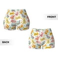thumbnail image 3 of Sigee Boho Bunny Print Women's High Waist Workout Shorts - Squat Proof, Tummy Control, Yoga and Gym Activewear-X-Large, 3 of 9