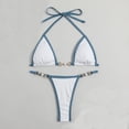 thumbnail image 2 of Aeguzox One Piece Swimsuit Women Trendy Split Solid Relaxed Daily Bikini Swimwear,Sizes S-L, 2 of 3