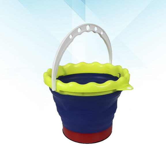 LEORX Portable Silicone Bucket for Paint Brush Washing with Handle Ideal for Art Activities