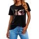 thumbnail image 3 of Mujeres Manga Corta de Verano Tops Pascua Impresa Cuello Redondo, Blusa de Moda Casual para la Primavera, 3 of 5