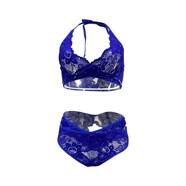 Lencería sexy a la moda para mujer, medias de red, encaje, flores, hueco, Sexy, cuello Halter, malla, entrepierna abierta, bragas, traje Fridja nalpqowj41827