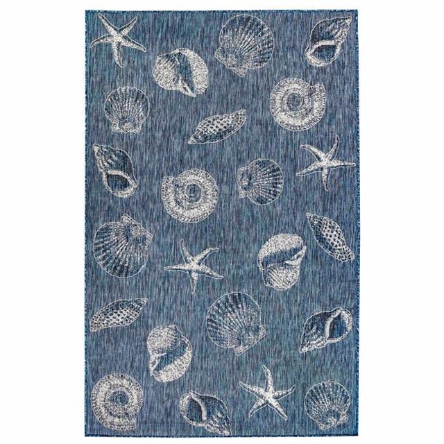 Transocean CRE91841433 Tapis Intérieur & Extérieur Liora Manne Carmel Shells, Marine - 8 Pi. 10 Po. x 11 Pi. 9 Po.