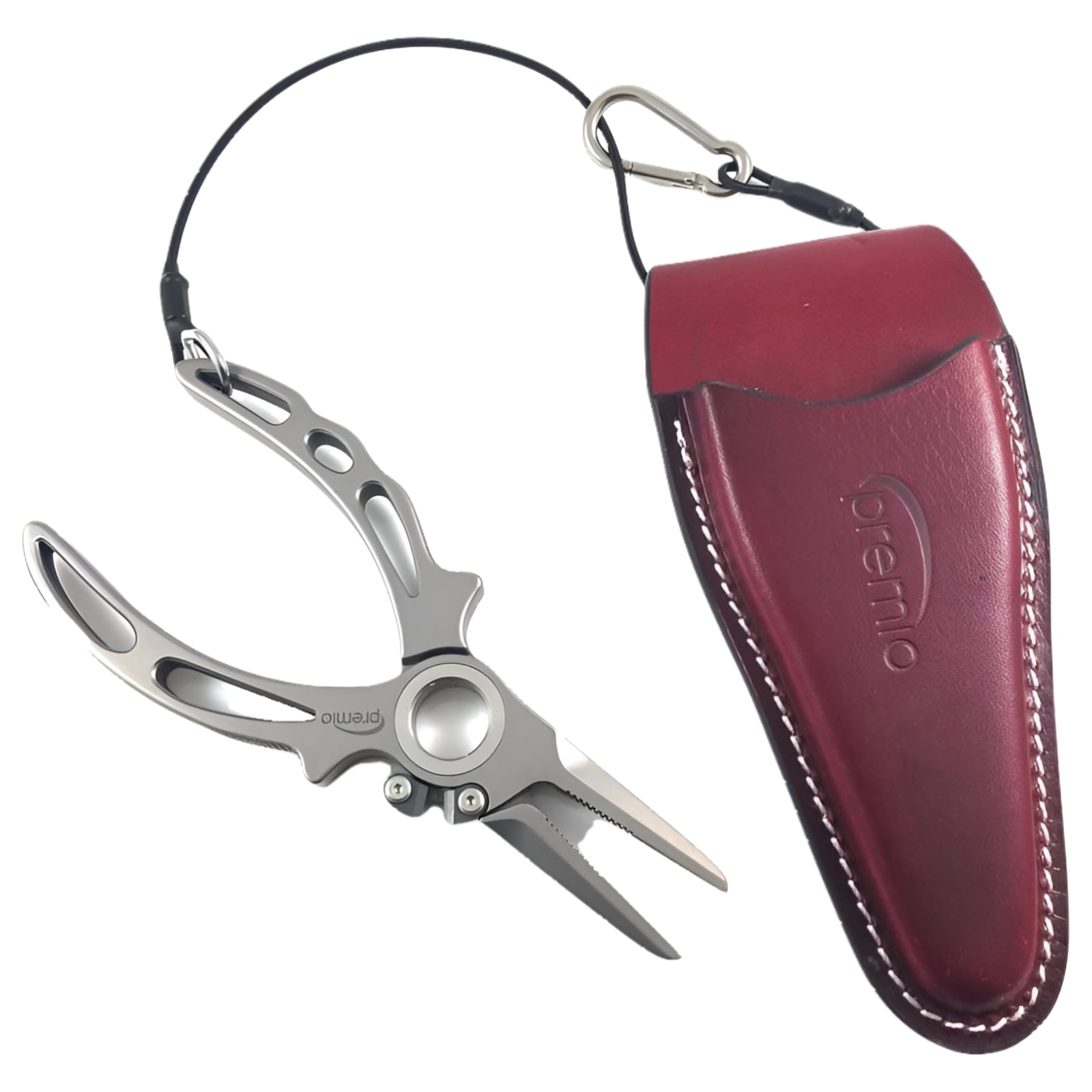 Danco Premio Titanium Pliers with Leather Sheath and Lanyard, 7.5"