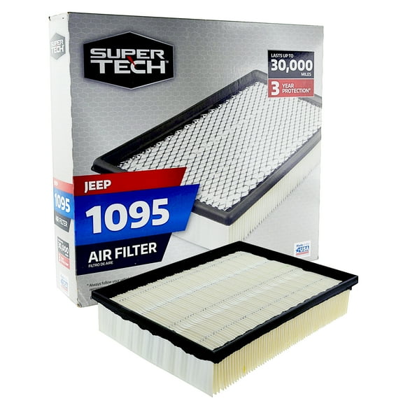 Super Tech 1095 Engine Air Filter, Replacement Filter for Chrysler or Jeep Fits select: 2008-2012 JEEP LIBERTY, 2007-2011 DODGE NITRO