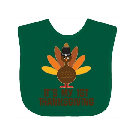 

Inktastic My 1st Thanksgiving Turkey Gift Baby Boy or Baby Girl Bib