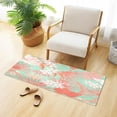 thumbnail image 2 of Palm Flowers Area Rug, Anti Fatigue Large Floor Mat, Soft Absorbent Washable Plush Carpet with Non-Slip Rubber Back for Entryway, Bedroom, Sink, Kitchen, Bathroom, 39"x 20", 2 of 7