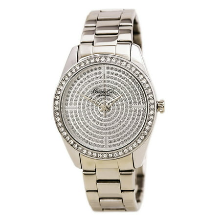 Kenneth Cole KC4959 Women's Classic Crystal Accented Silver Dial Steel Bracelet Watch
