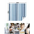 thumbnail image 4 of Blue Stripe Cloth Napkins Set of 8 Reusable Dinner Napkins, Ombre Geometric Farmhouse Vertical Striped Cocktail Napkin Washable Table Napkins for Wedding/Holiday Party/Baby Shower 20"x20", 4 of 7