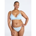 thumbnail image 2 of Joyspun Women's Bridal Lace and Satin Triangle Bralette, Sizes XS-XXXL, 2 of 5