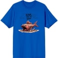 thumbnail image 3 of A Fish Out of Water Humor Adult Royal Blue Crew Neck Short Sleeve Tee-XXL, 3 of 4