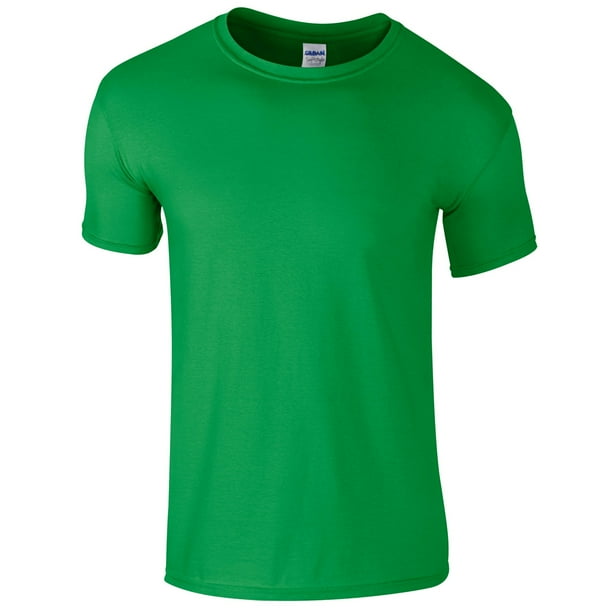Gildan - Suave básica camiseta de manga corta para hombre - 100% algodón gordo (Verde Irlandés)