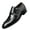 Black, variant on Men Dress Double Monk-straps Shoes Crocodile Pattern Slip On Casual Business Leather Shoes Red 11 US