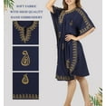thumbnail image 5 of HAPPY BAY Women's Summer Loungewear Solid Casual Relaxed Caftan Knee Length Cover Up Dresses for Women 2X-3X Chathams, Paisley, 5 of 5