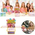 thumbnail image 2 of Less Than 5 Event & Party Up Card Sweet 3D Birthday Box for Adults and Kids with Envelopes Handmade Foldable Celebration Cards for Mom Dad Friend, 2 of 8