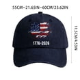thumbnail image 3 of Unisex Adult 250 Anniversary USA Hat America 250th Anniversary Hat 250th Birthday Freedom Hats 1776-2026 250th Anniversary Hat for Women Men Z02 Navy, One Size, 3 of 7