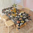 thumbnail image 3 of Black Highland Cow Flower Pattern Rectangle Tablecloth 60"x102",Waterproof Polyester Rectangle Table Cloth, Wipeable Spillproof Polyester Tablecloth for Dining, Camping, Indoor and Outdoor, 3 of 6