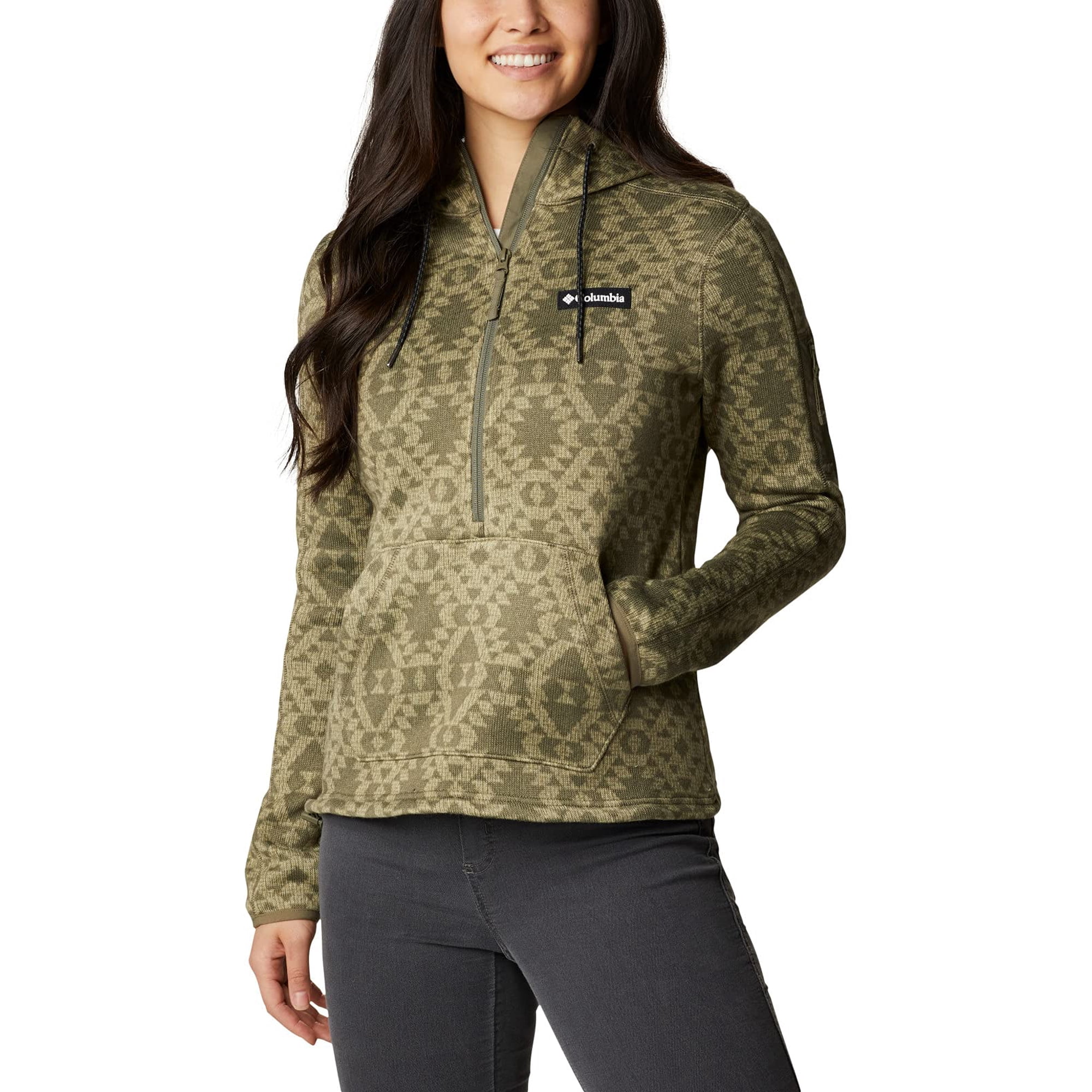 Columbia Women's Sweater Weather Hooded Pullover, Stone Green Blanket,  Medium | Walmart Canada