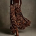 thumbnail image 6 of Delconic Women's Round Neck Long Sleeve Top & High-Waisted Maxi Skirt Set Brown L, 6 of 6