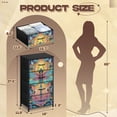 thumbnail image 3 of Stained Glass Style Dresser for Bedroom with 4 Storage Drawers Elegant spring Dragonfly Floral Pastel spring Dressers Chest of Drawers Steel Framed Fabric Closet Organizers for Dorm Entryway Mom, 3 of 8