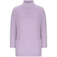 thumbnail image 5 of Fiaer Quarter Zip Pullover Women Fleece Plus Size Long Sleeve Long Sweatshirts Warm Loose Fit Solid Pocket Tops Purple M, 5 of 5