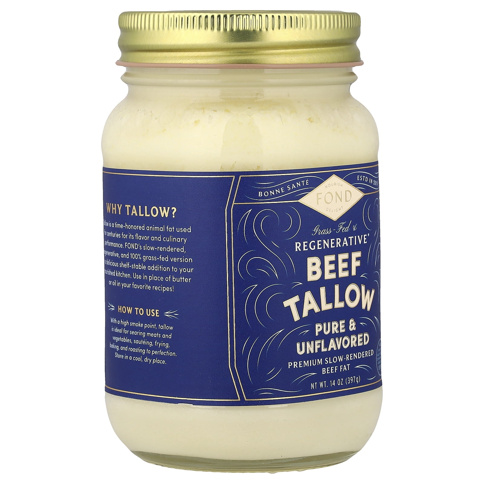 Fond Pure & Unflavored Beef Tallow 14 oz