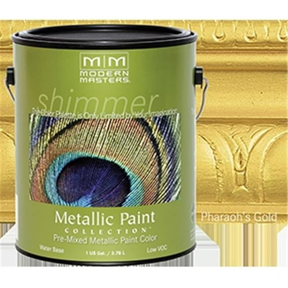 MODERN MASTERS ME660 1 Gallon Pharaohs Gold Metallic Paint - Semi Opaque