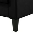 thumbnail image 4 of Benjara Oz 28 Inch Modern Accent Armchair with Foam Cushion, Tufted Black Velvet, 4 of 5