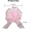 thumbnail image 2 of sxvblly 6 PCS Large Pull Bows 6 Inch Five-Striped Pink Bows for Gift Wrapping Wedding Basket Decorated Birthday Party Christmas Gift Boxes Flower Decorations, 2 of 5